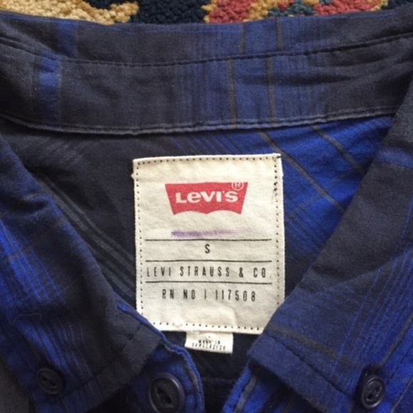 Levi's Plaid Button Down Men's Western Pocket Snap - Picture 4 of 5